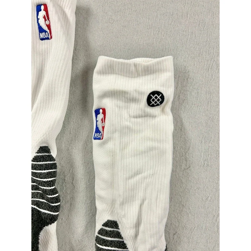 STANCE 257 NBA Basketball Fusion Athletic LOW Cut Men's WHITE Socks 2XL